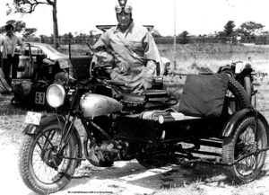 Frank McNamara Army Norton & sidecar